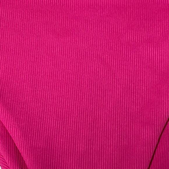 SHEIN Fuchsia Pink Ribbed High Cut Cheeky Bikini Bottom Size XL - Picture 4 of 5